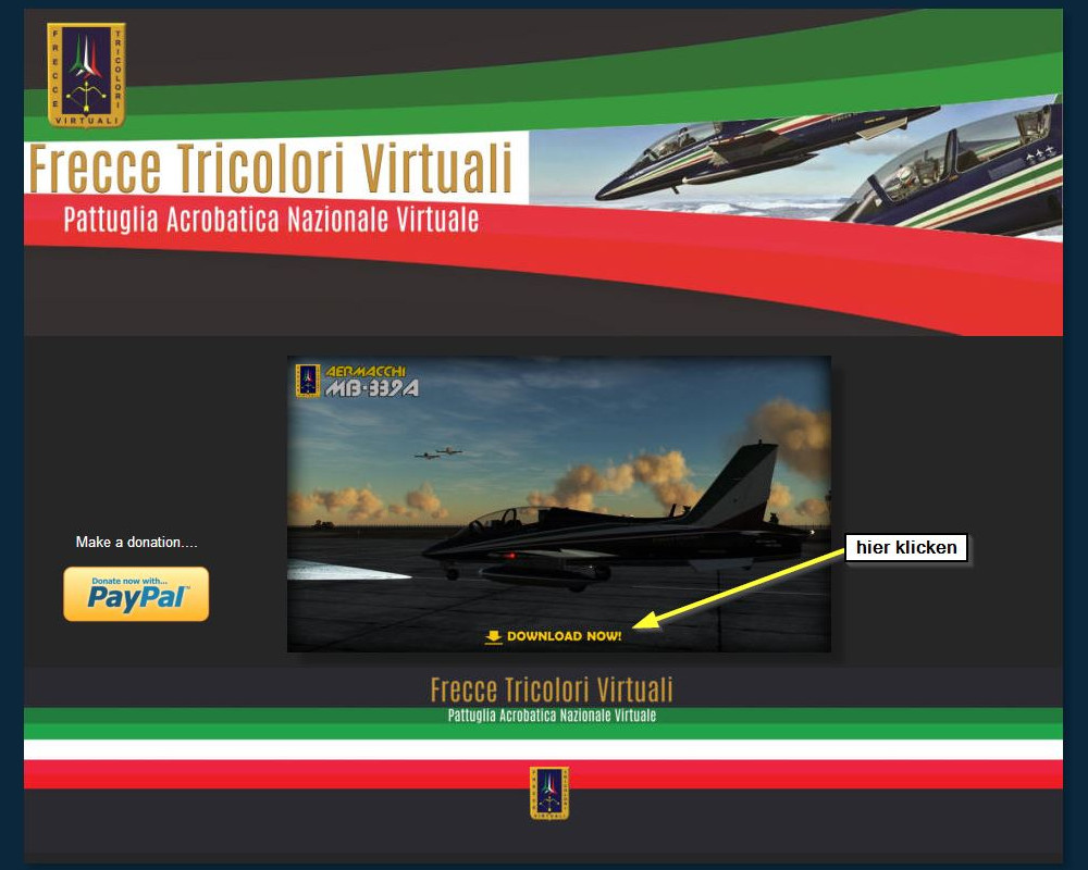 Webseite freccetricolorivirtuali.net, Bild von Brodo, Gemeinfrei